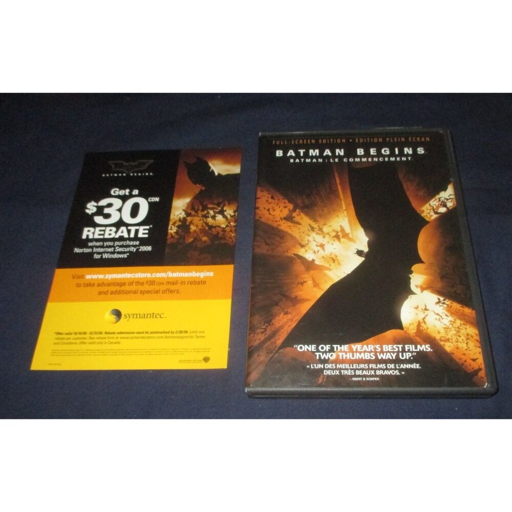 Batman Begins (DVD, 2005, Canadian)